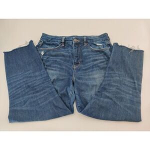 American Eagle Curvy Hi Rise Jegging Jeans Womens Size 6 Distressed Frayed Hem